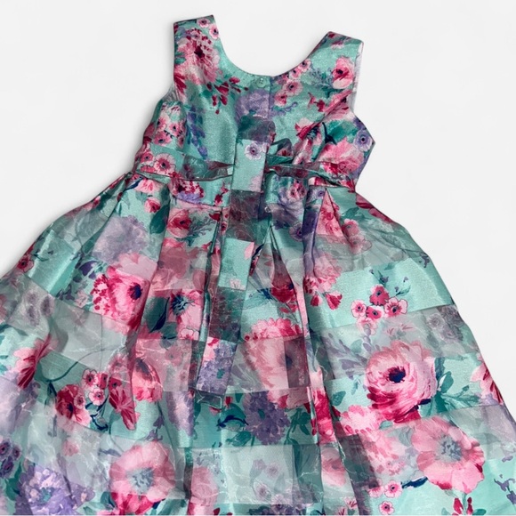 Jona Michelle Floral Dress in Pink and Purple - Picture 3 of 5